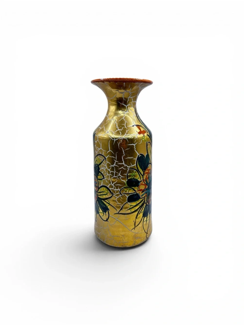 Vintage 1960s Italian Polychromatic Delft Ceramic Vase Mid Century Italian Vase - Picture 4 of 7